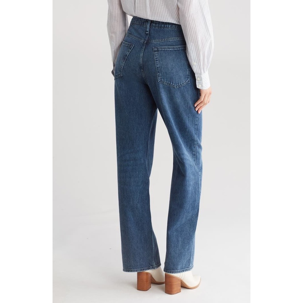 Rag & Bone Logan Mid-Rise Wide Leg Jeans Charlock Blue Denim - Picture 2 of 10